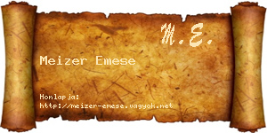 Meizer Emese névjegykártya